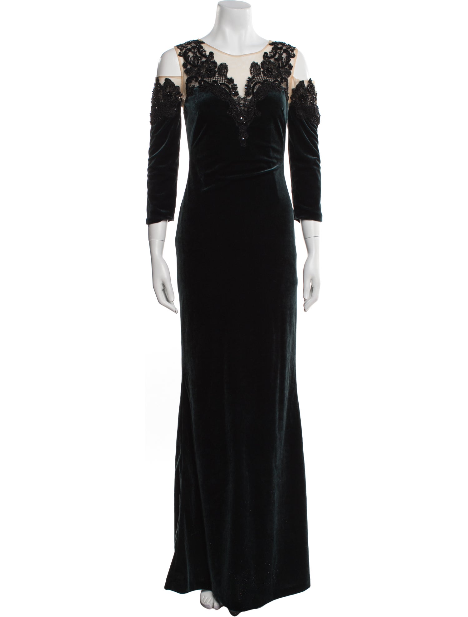 Marchesa Notte V-Neck Long Dress w/ Tags
