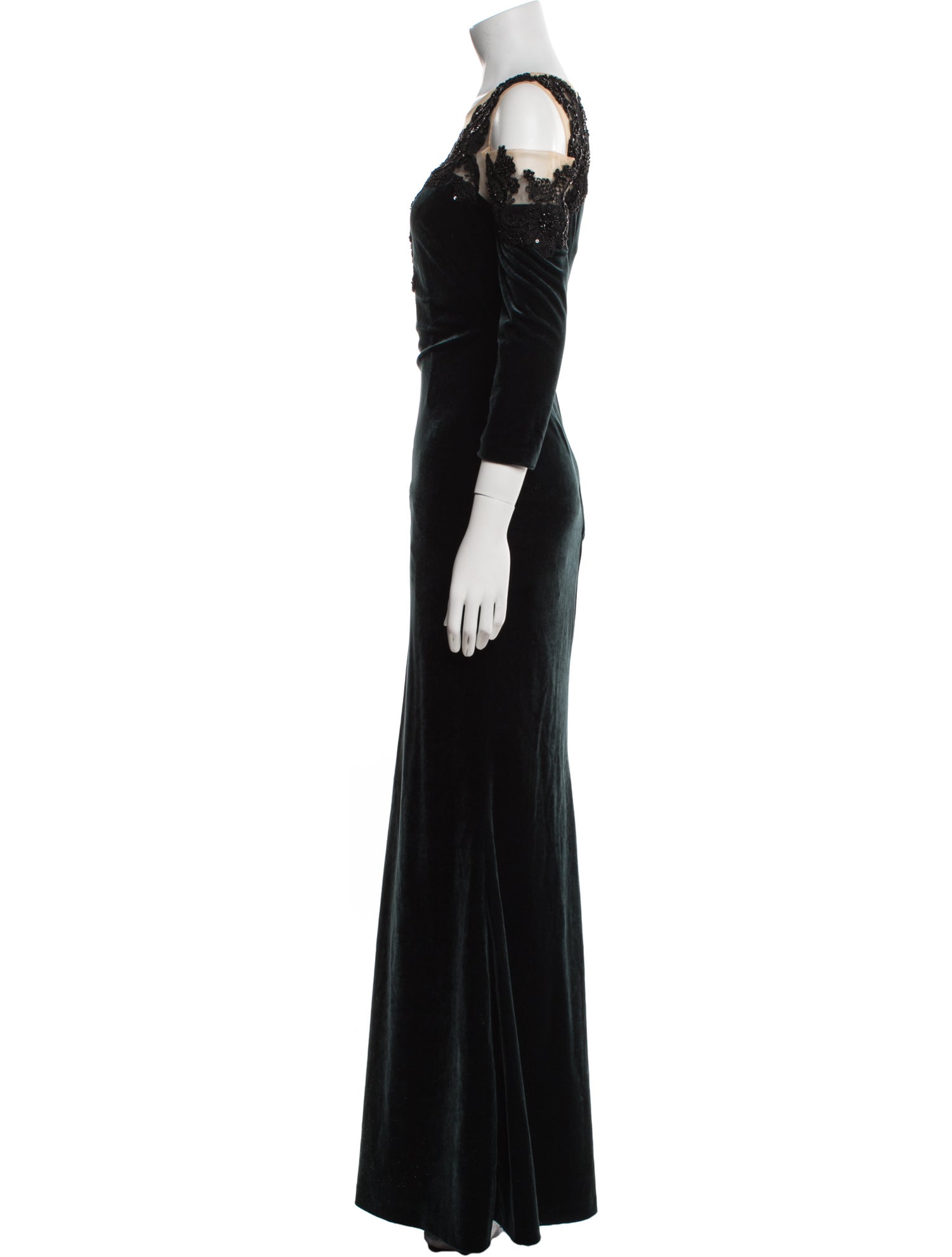 Marchesa Notte V-Neck Long Dress w/ Tags