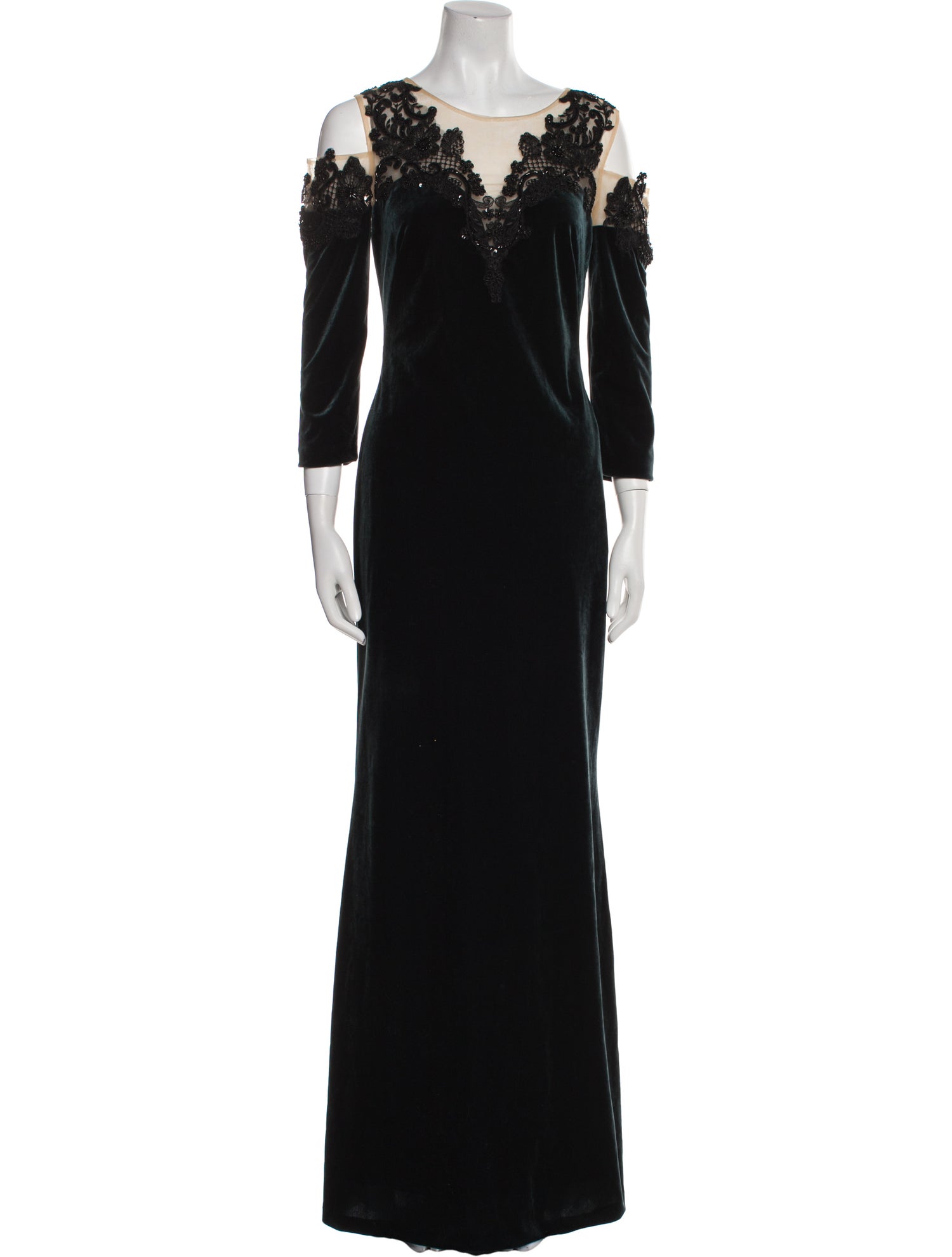 Marchesa Notte V-Neck Long Dress w/ Tags