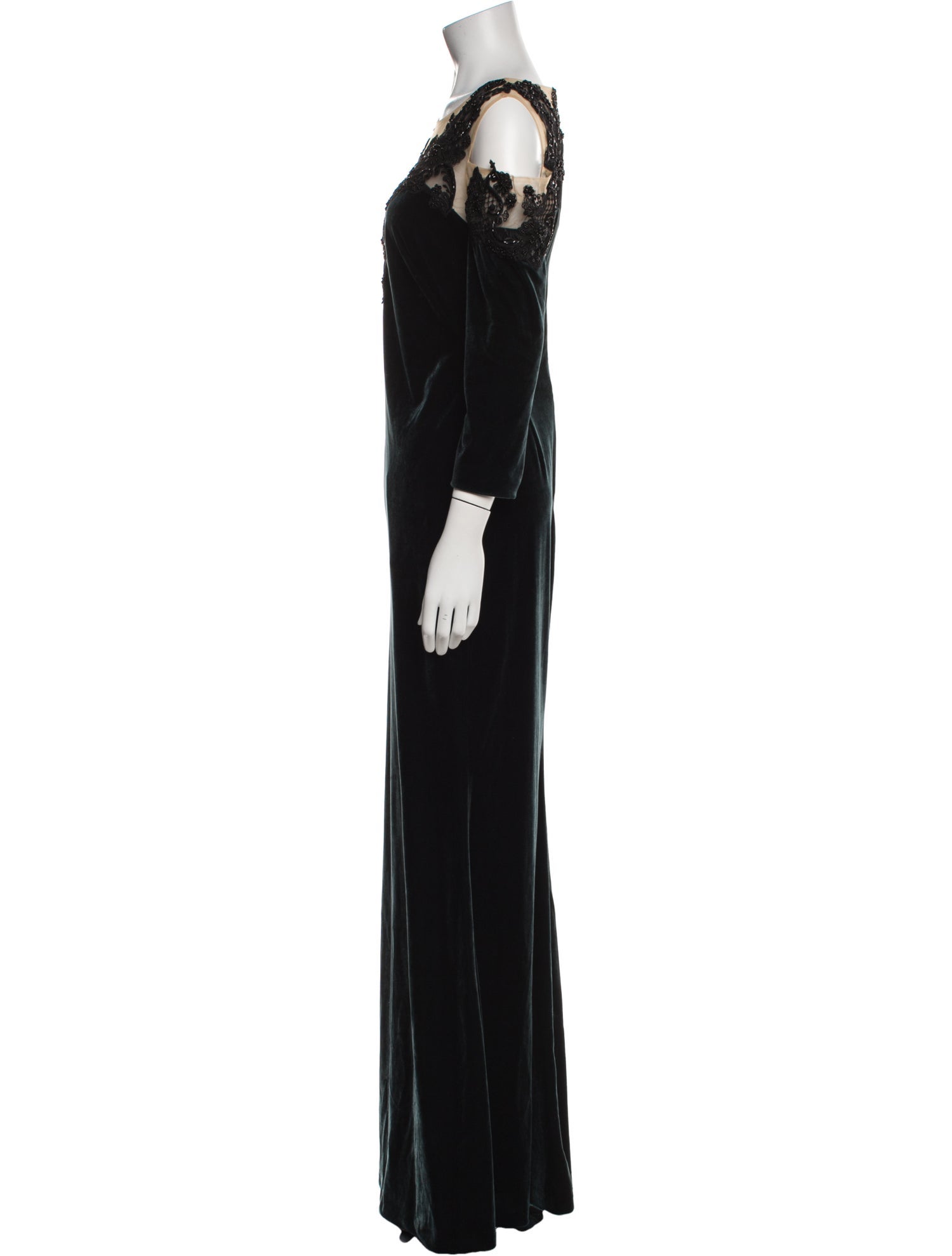 Marchesa Notte V-Neck Long Dress w/ Tags