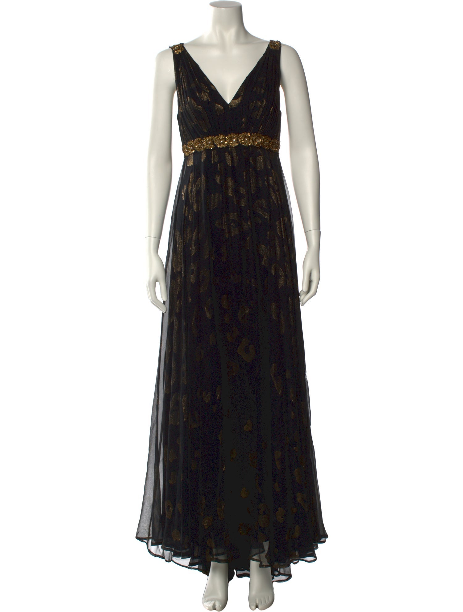 Marchesa Notte Silk Long Dress