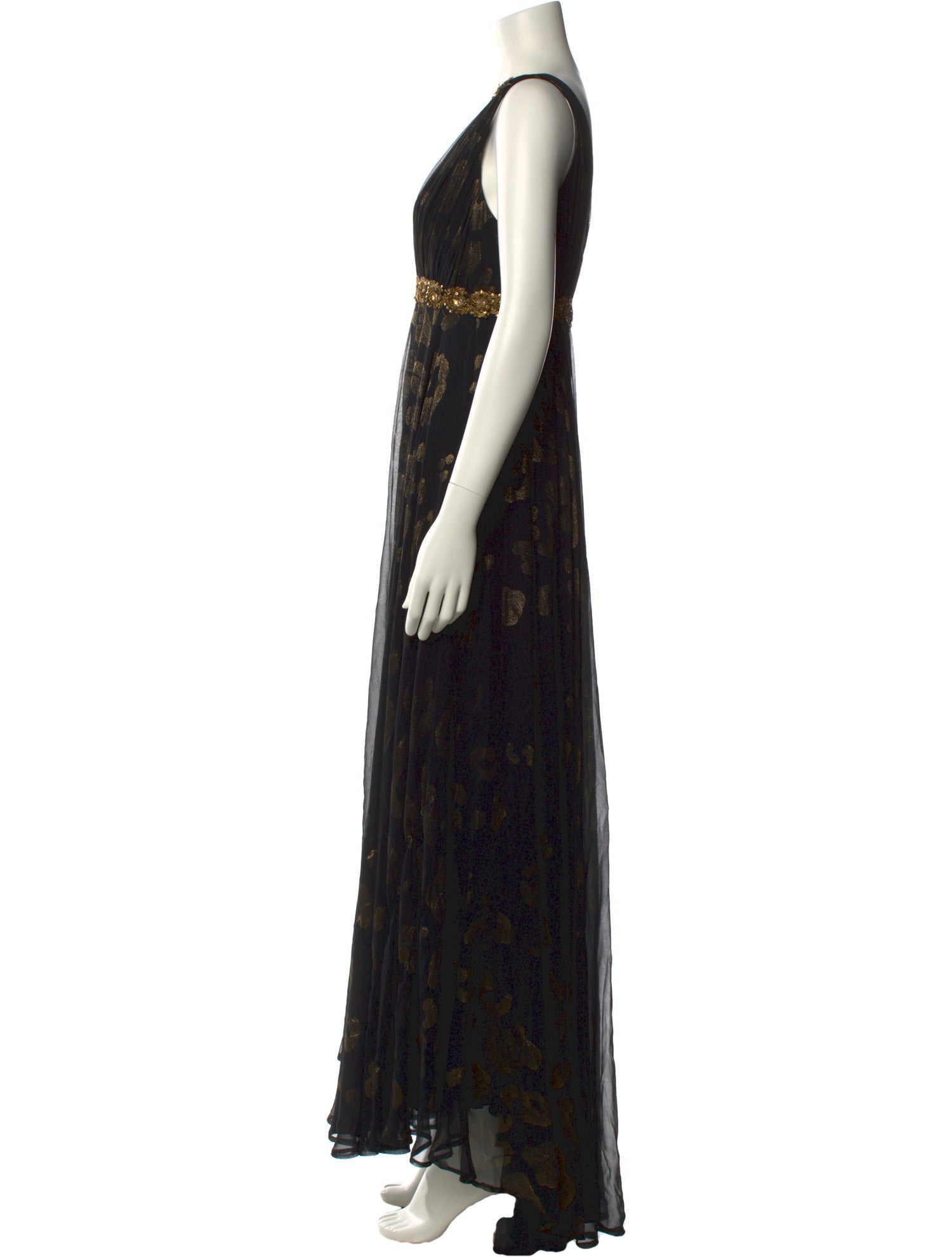 Marchesa Notte Silk Long Dress