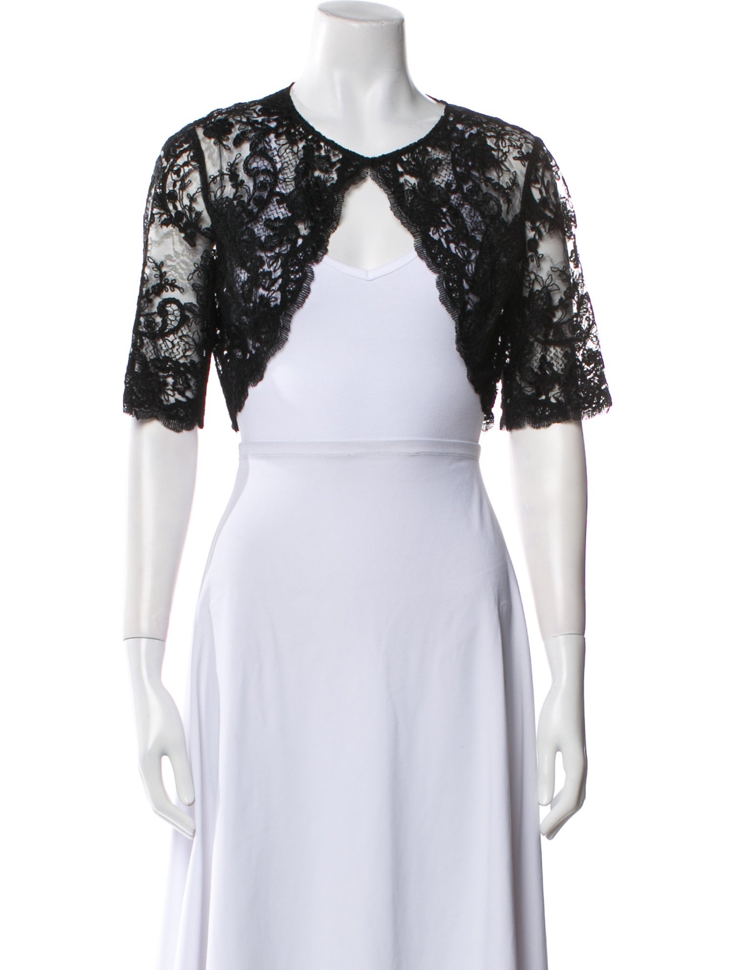Marchesa Notte Nylon Lace Pattern Bolero