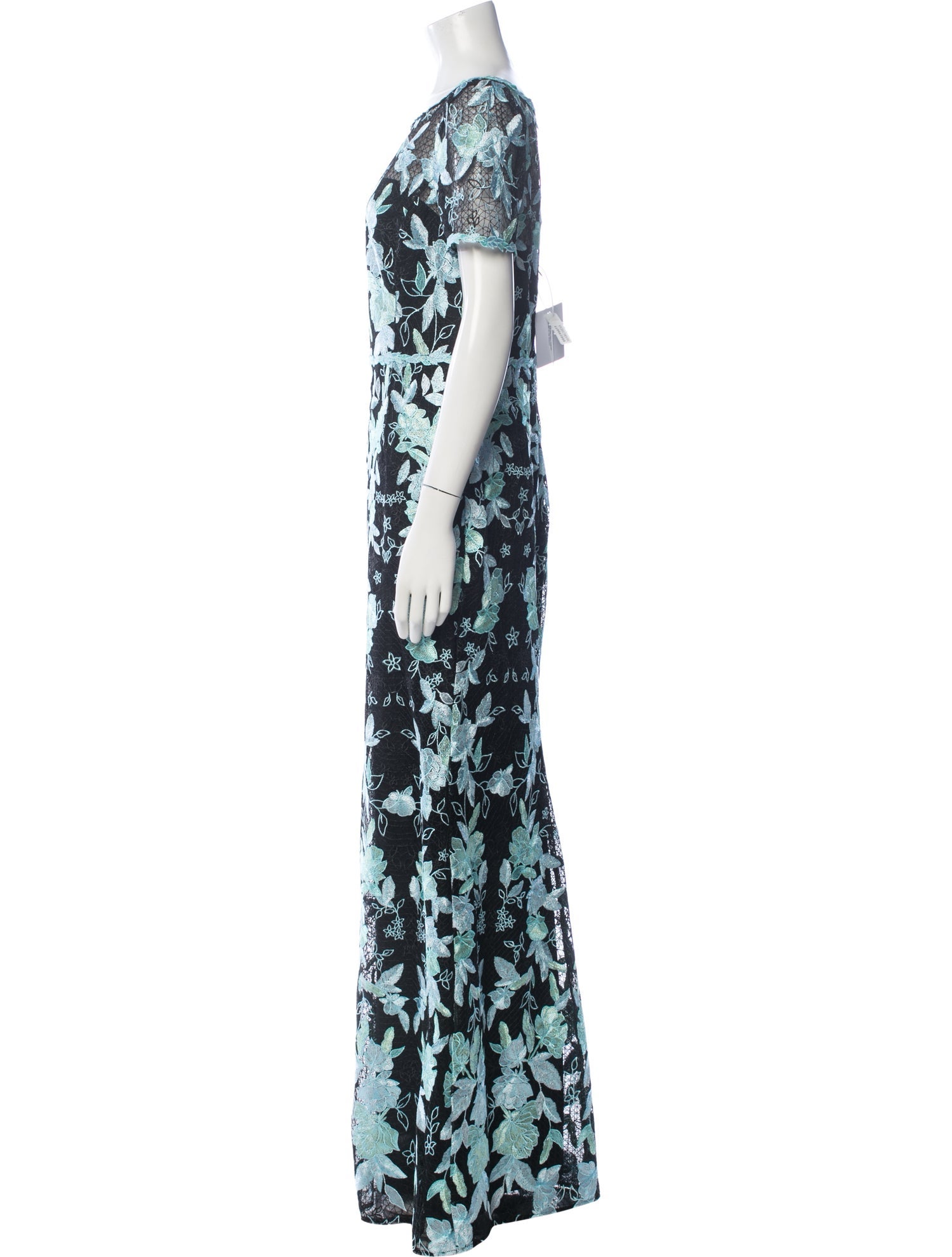 Marchesa Notte Floral Print Long Dress w/ Tags
