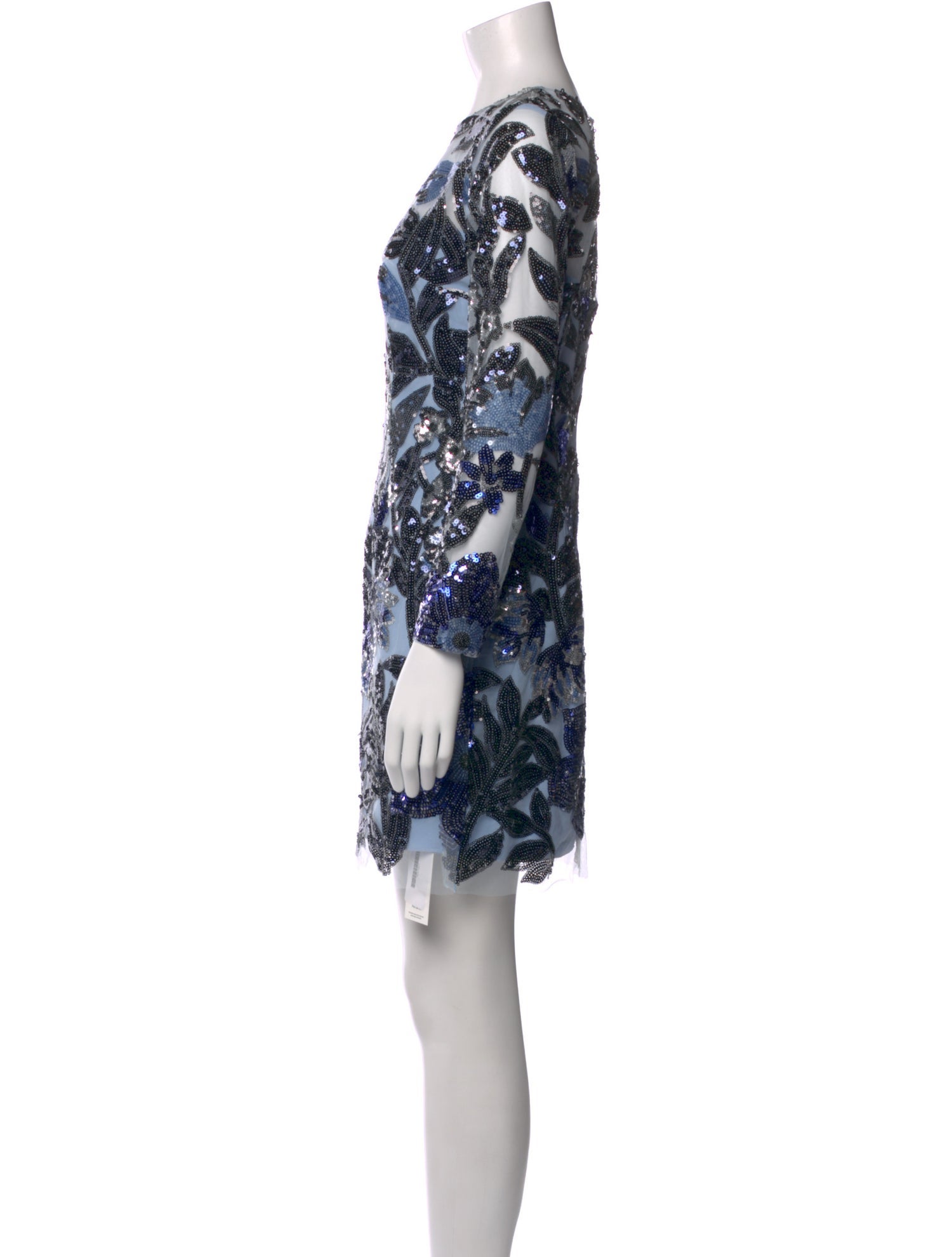 marchesa notte cocktail dress Marchesa Notte One-Shoulder Mini Dress, 4 / Blue