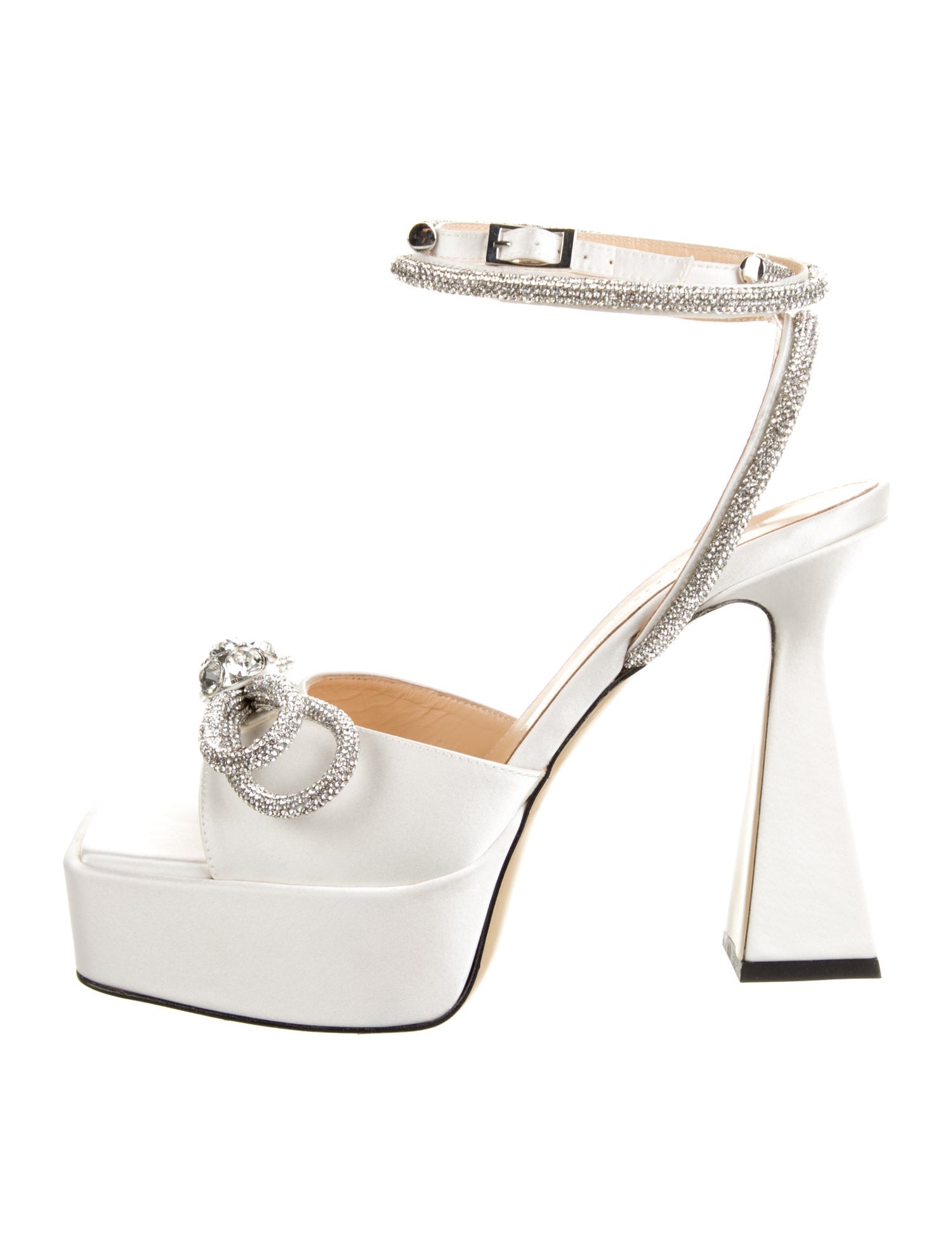 Mach & Mach Satin Bow Accents Sandals Neutrals Sandals, Shoes