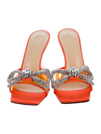 Mach & Mach Satin Bow Accents Slides