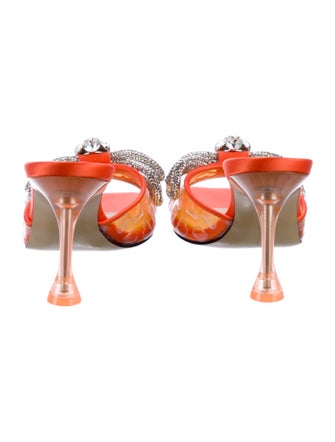 Mach & Mach Satin Bow Accents Slides