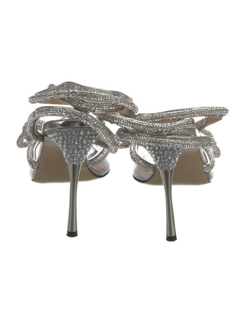 Mach & Mach PVC Crystal Embellishments Slingback Pumps