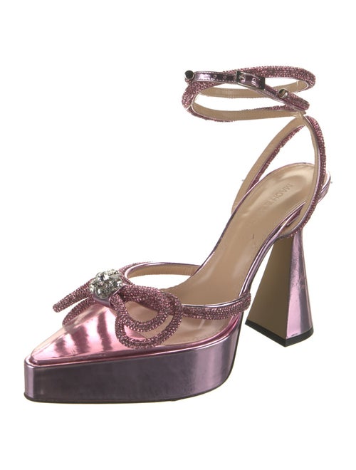 Mach & Mach PVC Floral Print Slingback Pumps