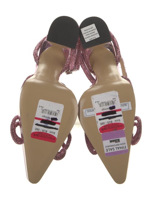 Mach & Mach PVC Floral Print Slingback Pumps