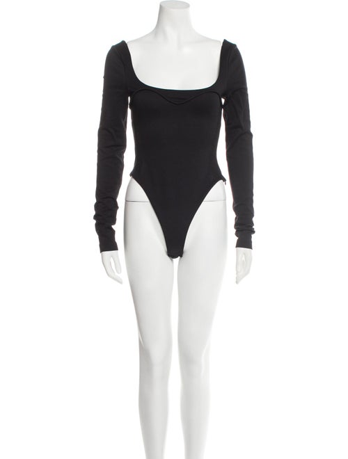 Mach & Mach Square Neckline Long Sleeve Bodysuit