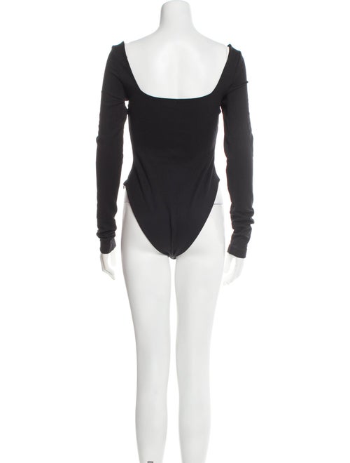 Mach & Mach Square Neckline Long Sleeve Bodysuit