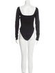 Mach & Mach Square Neckline Long Sleeve Bodysuit