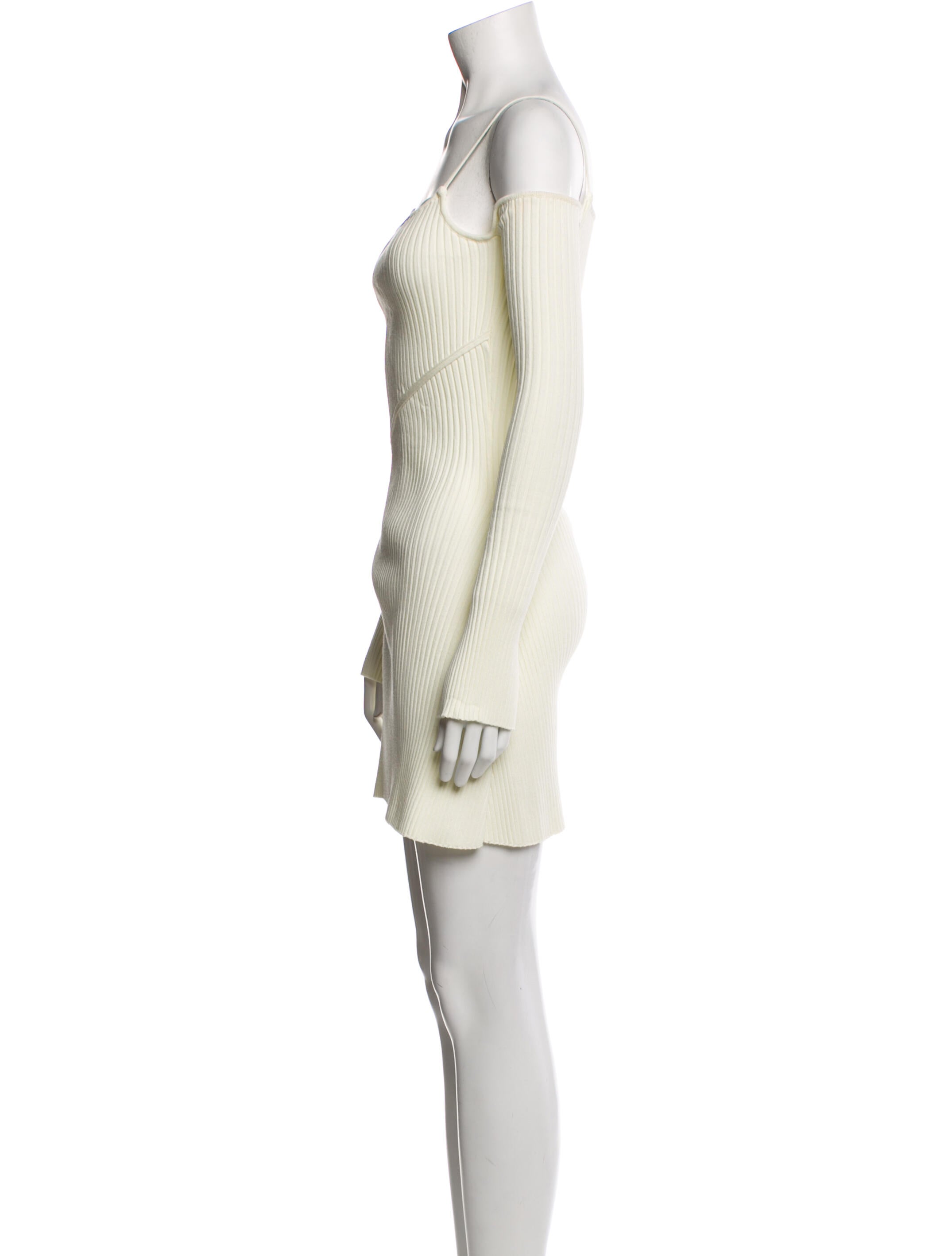 Mach & Mach Square Neckline Mini Dress