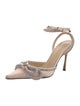 Mach & Mach Satin Crystal Embellishments D'Orsay Pumps