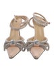 Mach & Mach Satin Crystal Embellishments D'Orsay Pumps