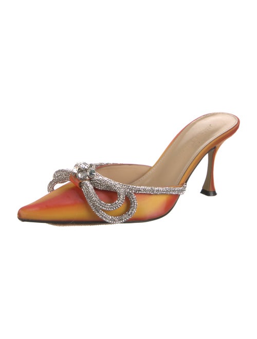 Mach & Mach Leather Bow Accents Mules