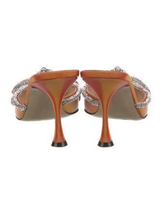 Mach & Mach Leather Bow Accents Mules