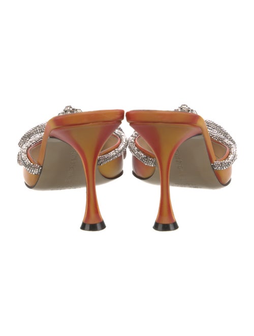 Mach & Mach Leather Bow Accents Mules