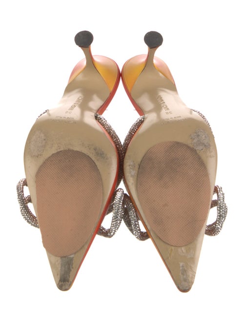 Mach & Mach Leather Bow Accents Mules