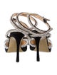 Mach & Mach Satin Crystal Embellishments Slingback Pumps