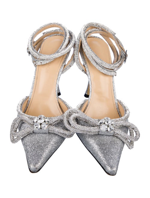 Mach & Mach Glitter Patterned D'Orsay Pumps