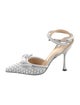 Mach & Mach Leather Bow Accents D'Orsay Pumps