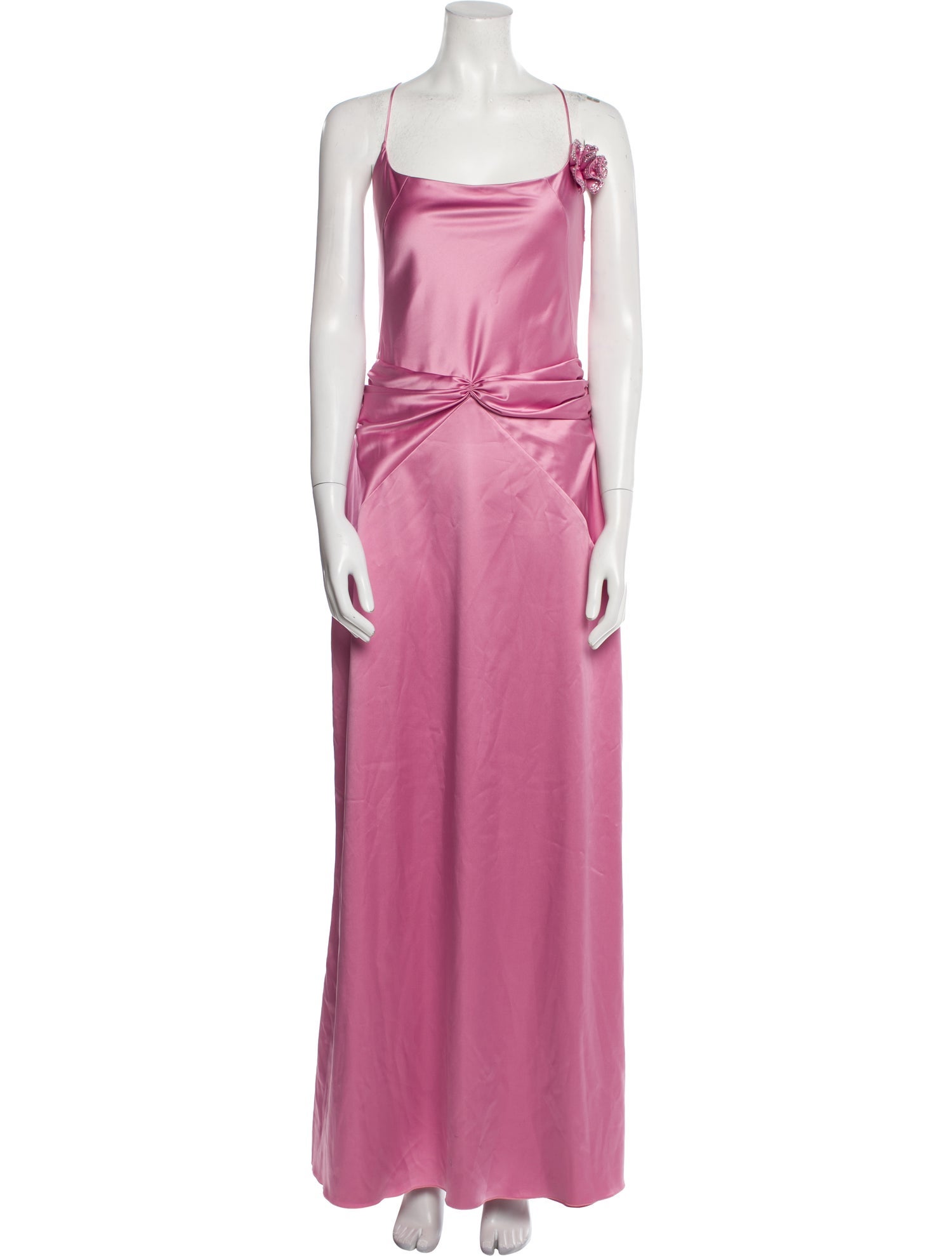 Mach & Mach Square Neckline Long Dress