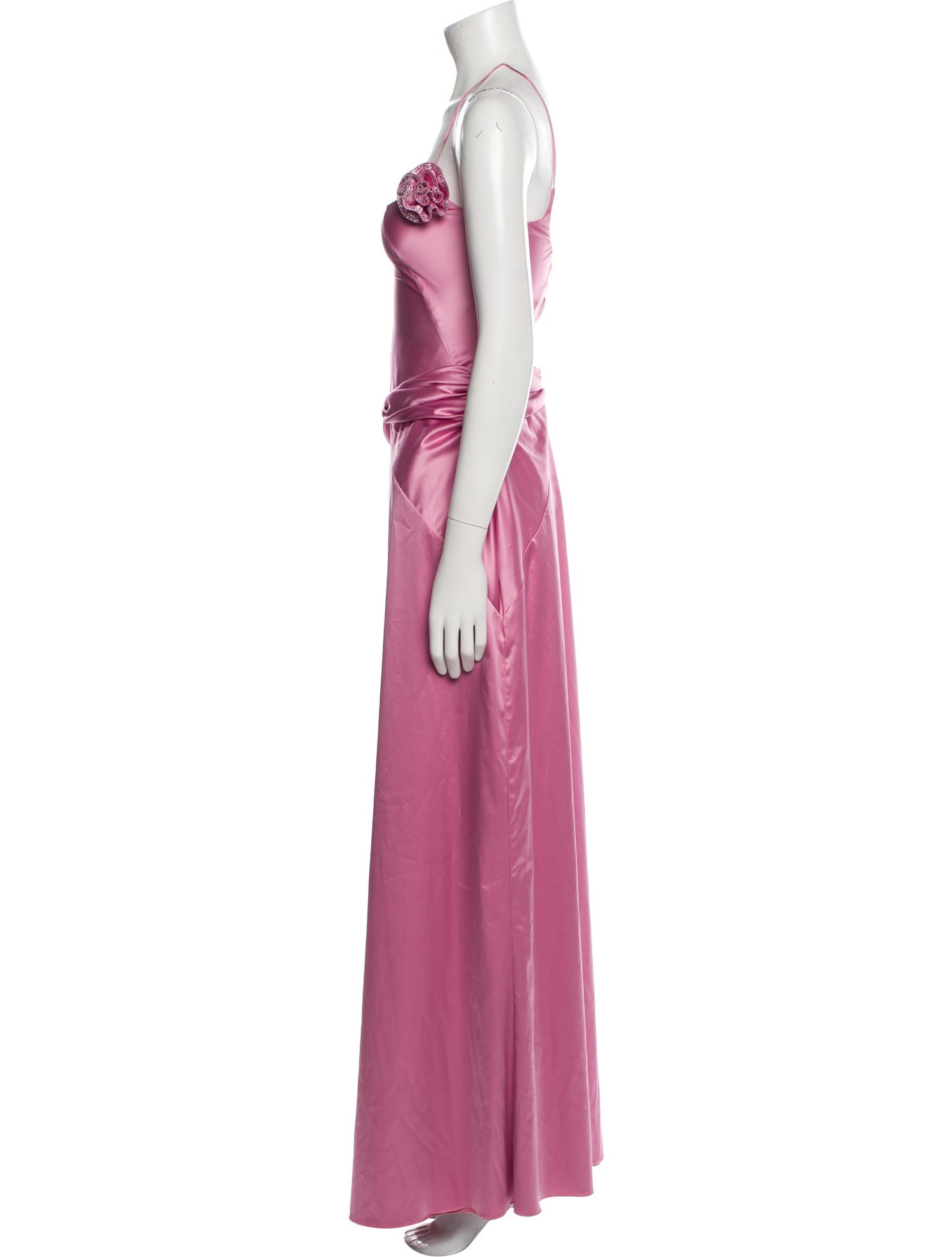 Mach & Mach Square Neckline Long Dress