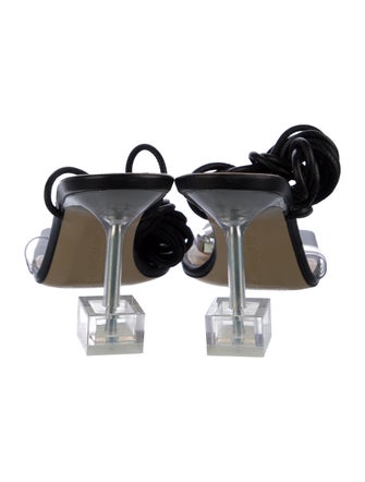 Mach & Mach PVC Crystal Embellishments Gladiator Sandals