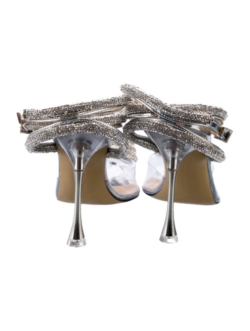 Mach & Mach Leather Crystal Embellishments D'Orsay Pumps