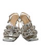 Mach & Mach Patent Leather Bow Accents Slingback Sandals