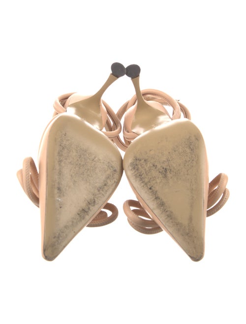 Mach & Mach Leather Floral Print D'Orsay Pumps