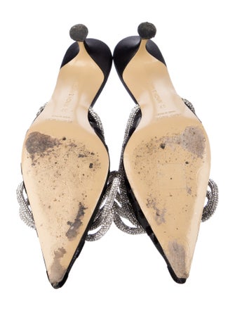 Mach & Mach Mesh Lace Pattern Slides