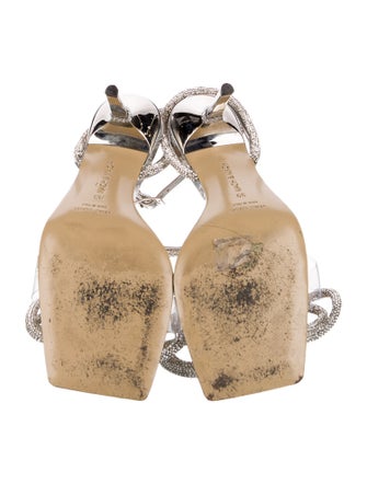 Mach & Mach Crystal Bow Accents Sandals