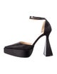 Mach & Mach Satin Bow Accents D'Orsay Pumps