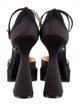 Mach & Mach Satin Bow Accents D'Orsay Pumps