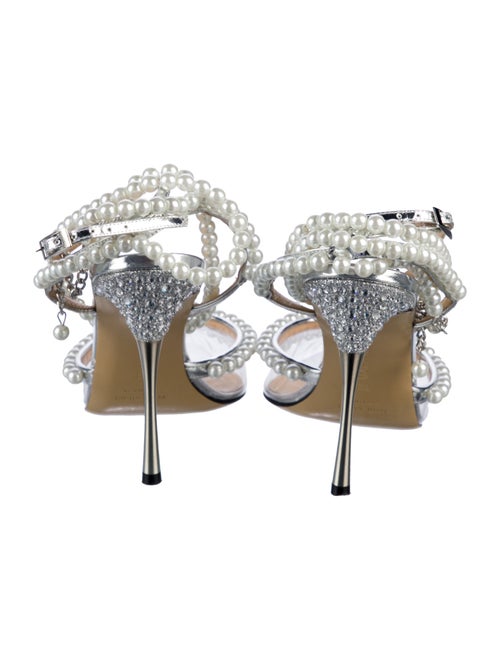 Mach & Mach Faux Pearl Accents Crystal Embellishments D'Orsay Pumps