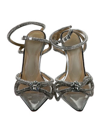Mach & Mach Leather Bow Accents Sandals