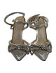 Mach & Mach Leather Bow Accents Sandals