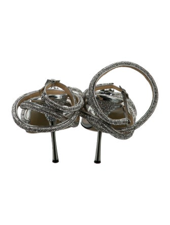 Mach & Mach Leather Bow Accents Sandals