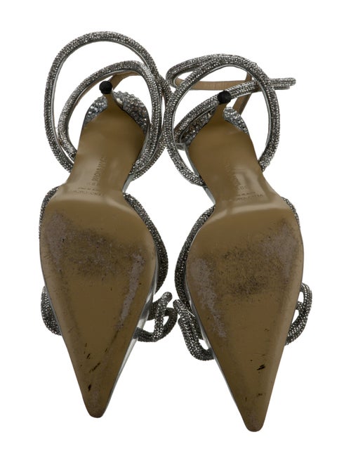 Mach & Mach Leather Bow Accents Sandals