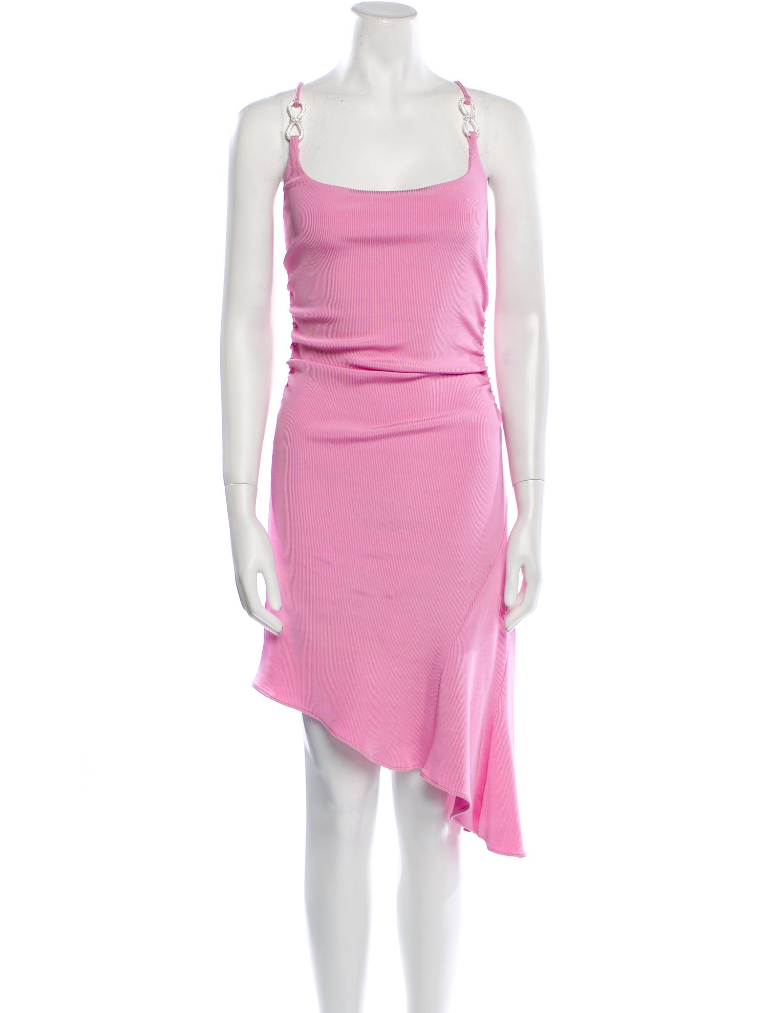 Mach & Mach Square Neckline Midi Length Dress