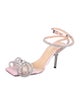 Mach & Mach Satin Bow Accents Sandals