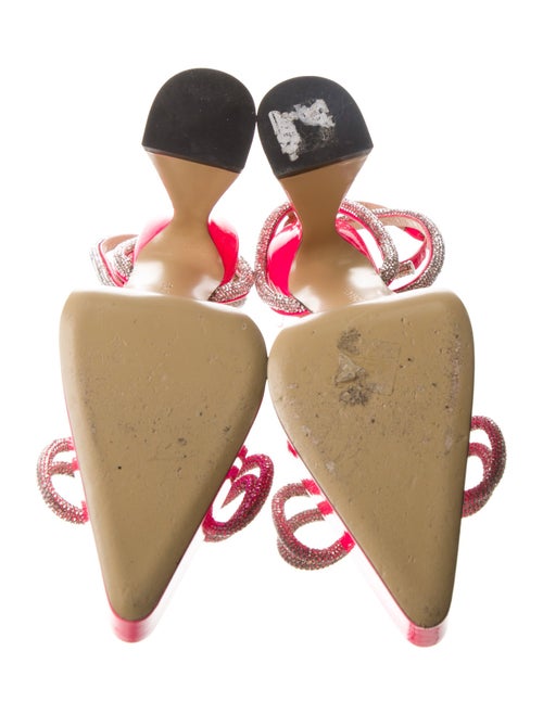 Mach & Mach Crystal Bow Accents Slingback Pumps