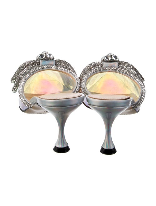 Mach & Mach Leather Bow Accents Mules