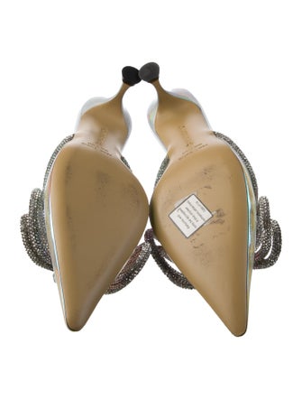 Mach & Mach Leather Bow Accents Mules