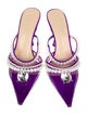 Mach & Mach Faux Pearl Accents PVC Mules