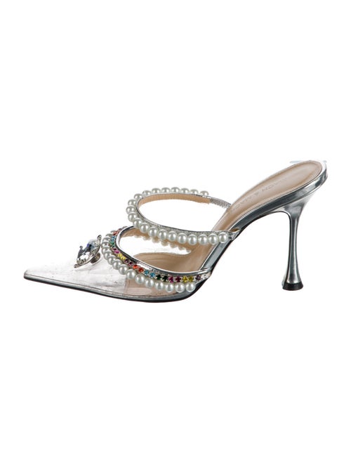 Mach & Mach PVC Crystal Embellishments Mules